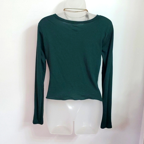 VS Pink tie front Ling sleeve T shirt - Picture 2 of 3